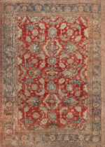 Vintage Persian Floral Mahal Rug 72716 by Nazmiyal Antique Rugs