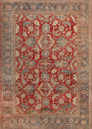 Vintage Persian Floral Mahal Rug 72716 by Nazmiyal Antique Rugs