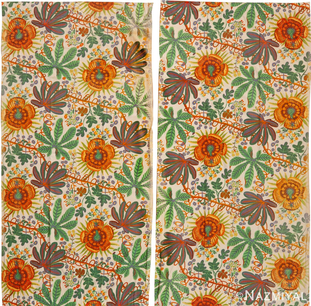 Vintage Pair of Aralia Curtains by Josef Frank 73680 by Nazmiyal Antique Collection