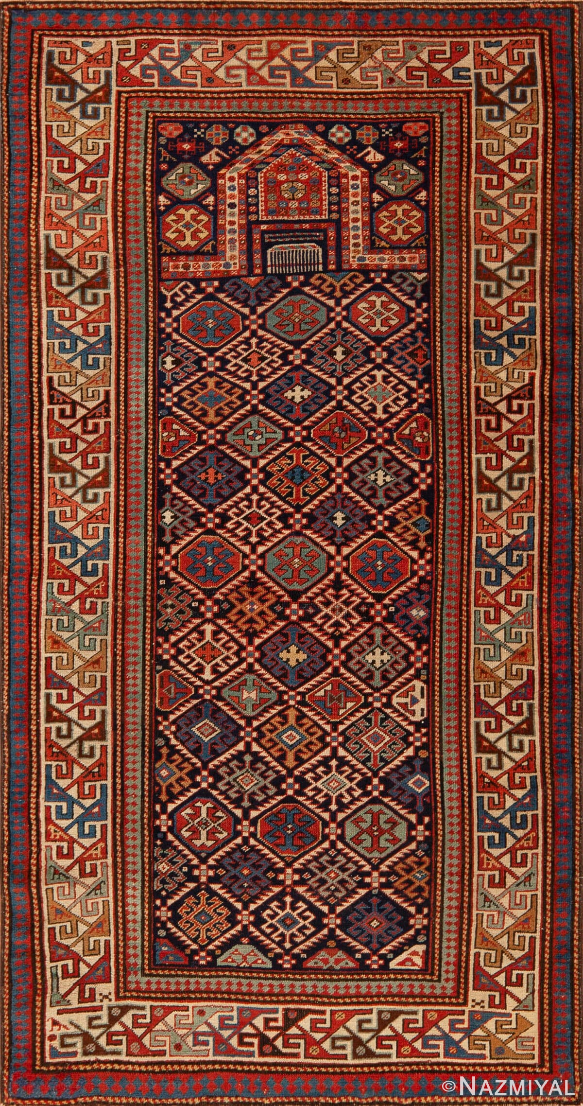 Antique Caucasian Dagestan Rug 73701 by Nazmiyal Antique Rugs