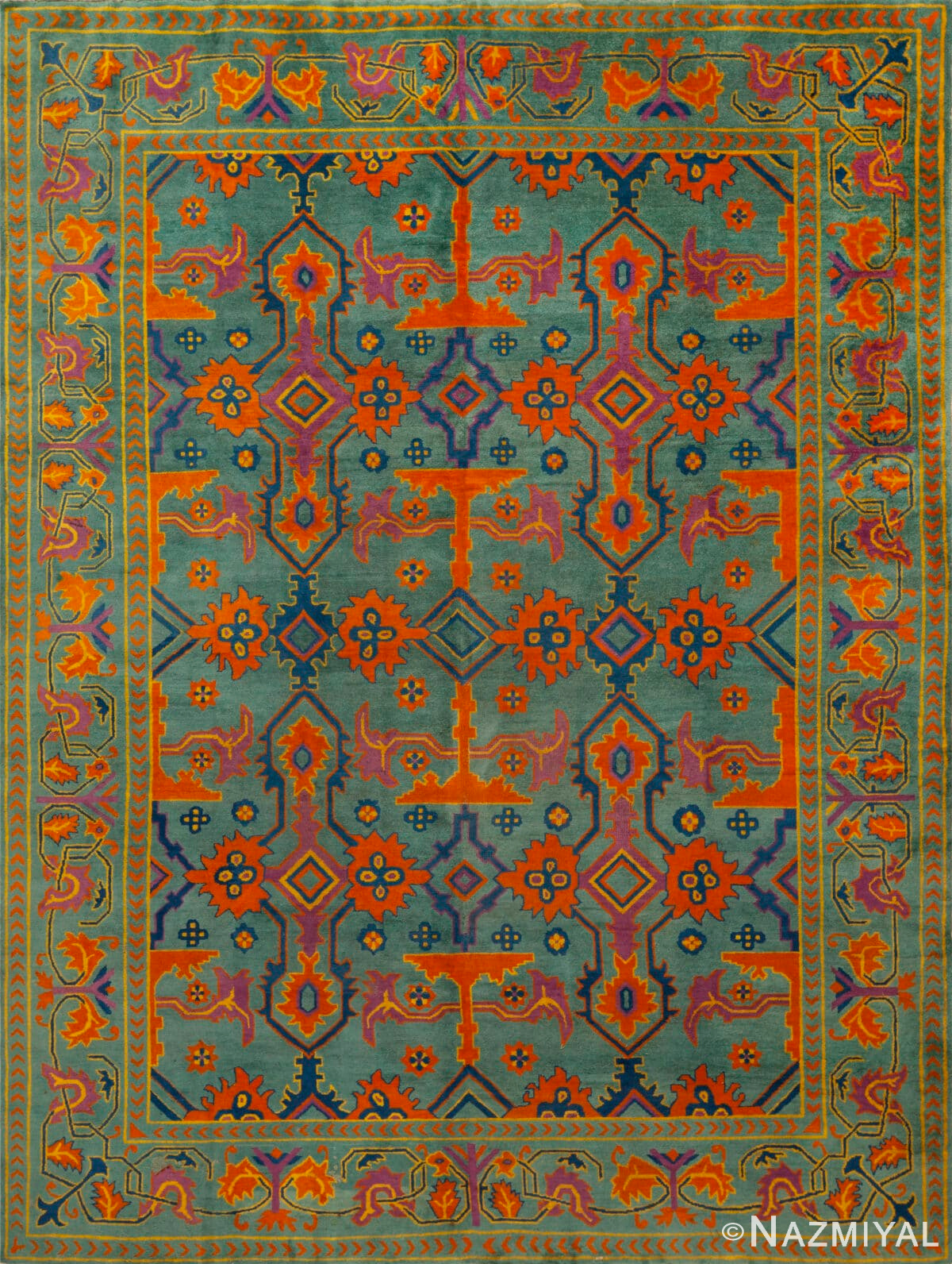 Antique Chinese Deco Rug 73717 by Nazmiyal Antique Rugs