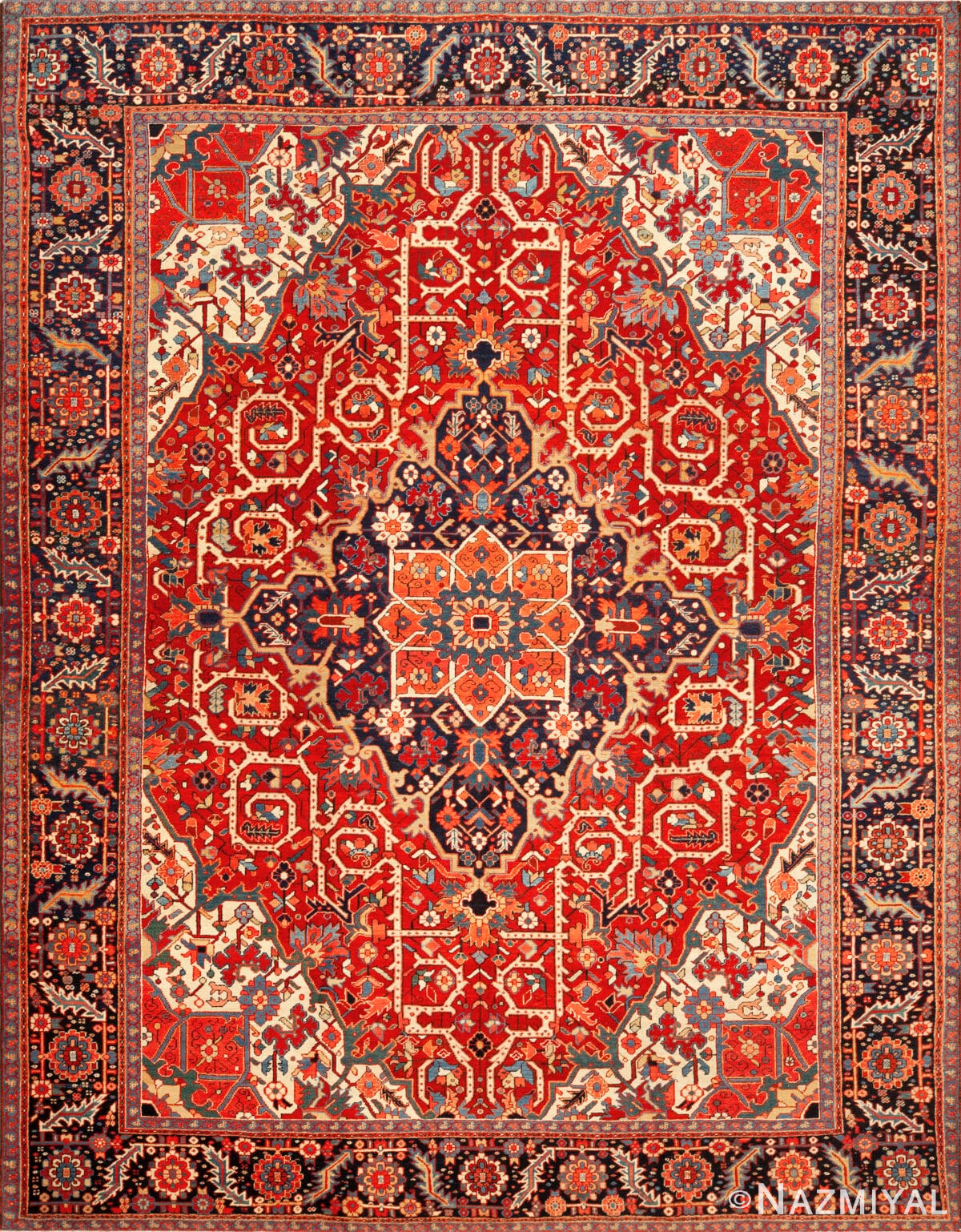 Heriz Rug Masterpiece Bold Persian Weaving from a Legendary Tradition 73154 by Nazmiyal Antique Collection