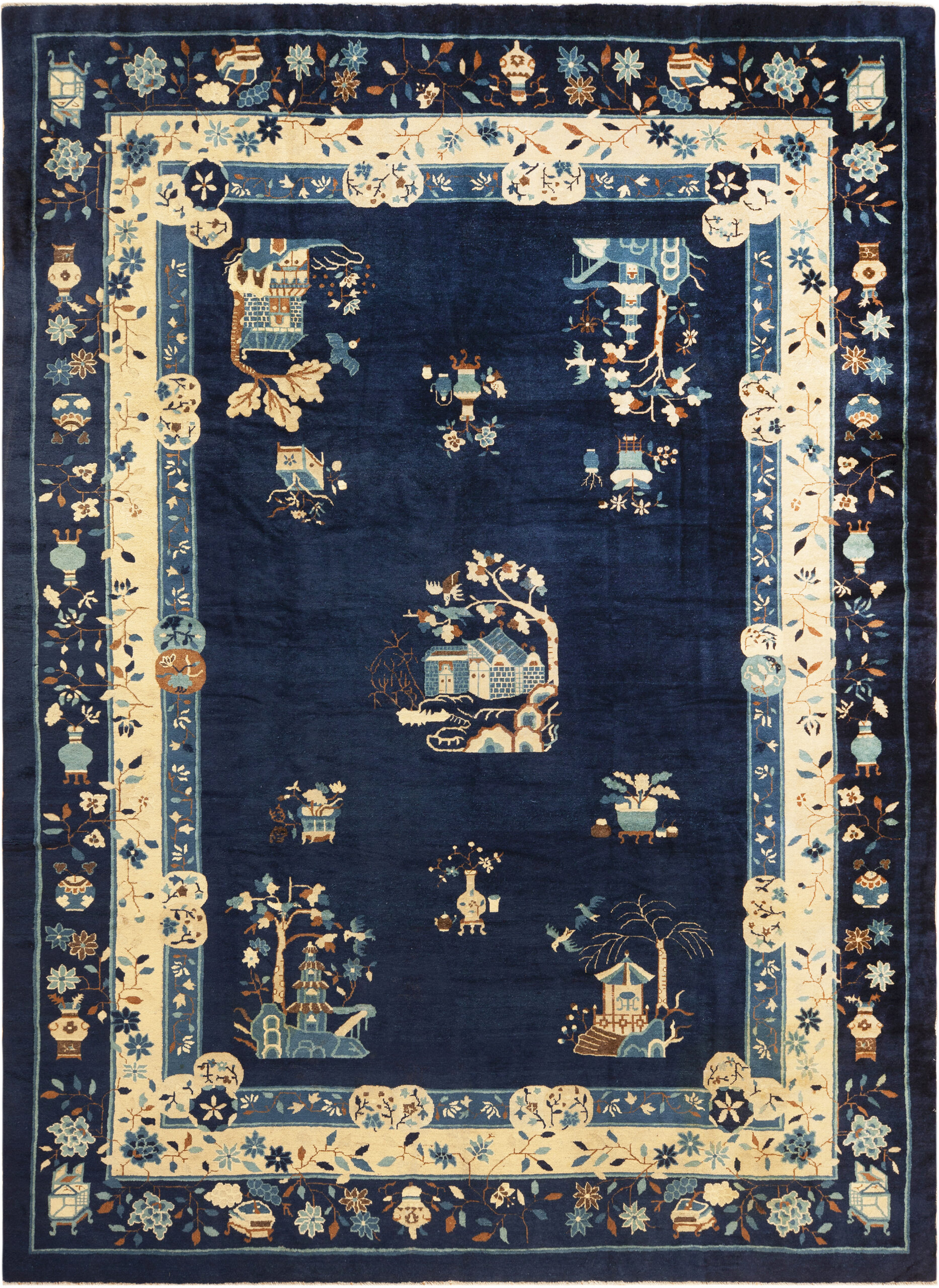 Eye-Catching Bold Antique Chinese Peking Rug 73729 Nazmiyal