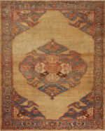 Antique Persian Bakshaish Rug with Bold Geometric Medallion and Rustic Charm Antique Persian Bakshaish Rug with Bold Geometric Medallion and Rustic Charm 73762 by Nazmiyal Antique Rugs