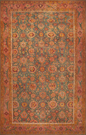Soft Vintage Turkish Oushak Rug 71966 Nazmiyal Antique Rugs