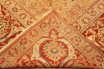 Back of Exquisite Antique Persian Tabriz Rug with Delicate Floral Design and Warm Coral Border by Nazmiyal Antique Collection Back of Exquisite Antique Persian Tabriz Rug with Delicate Floral Design and Warm Coral Border 73648 by Nazmiyal Antique Collection