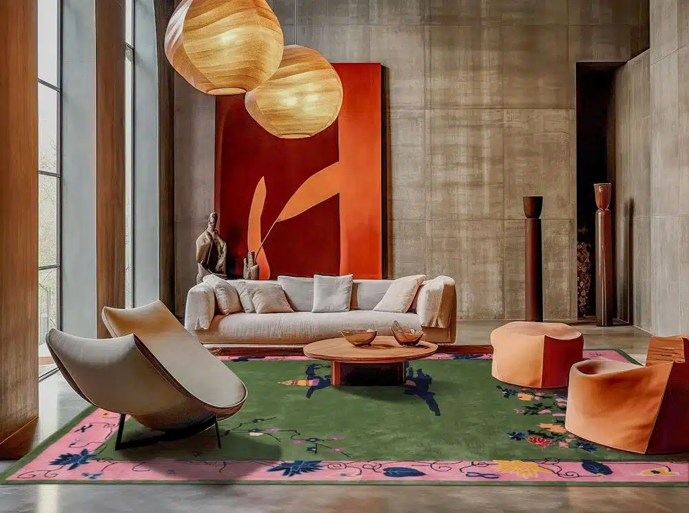 Chinese art deco rug
