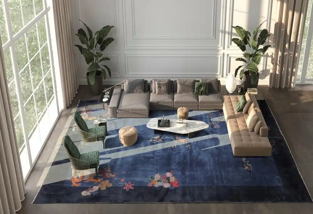 Chinese art deco rug
