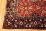 Corner of Rare 17th Century Antique Persian Rug Handwoven Floral Masterpiece from the Safavid Era 73642 by Nazmiyal Antique Rugs