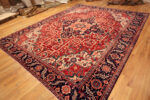 Floor View of Heriz Rug Masterpiece Bold Persian Weaving from a Legendary Tradition by Nazmiyal Antique Collection Floor view of Heriz Rug Masterpiece Bold Persian Weaving from a Legendary Tradition 73154 by Nazmiyal Antique Collection