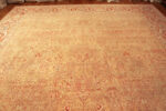 Floor View of Exquisite Antique Persian Tabriz Rug with Delicate Floral Design and Warm Coral Border by Nazmiyal Antique Collection Floor view of Exquisite Antique Persian Tabriz Rug with Delicate Floral Design and Warm Coral Border 73648 by Nazmiyal Antique Collection