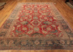 Floor View of Vintage Persian Floral Mahal Rug 72716 by Nazmiyal Antique Rugs