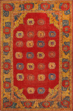 Large Antique Turkish Oushak Rug 73689 by Nazmiyal Antique Rugs