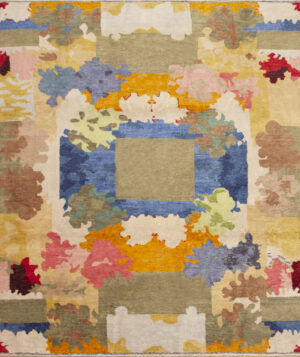 Striking Modern Abstract Rug in a Vibrant Multicolor Palette 61192 by Nazmiyal Antique Rugs