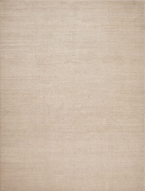 Refined Modern Silk Cream Rug with Minimalist Texture and Soft Neutral Elegance 61200 by Nazmiyal Antique Rugs