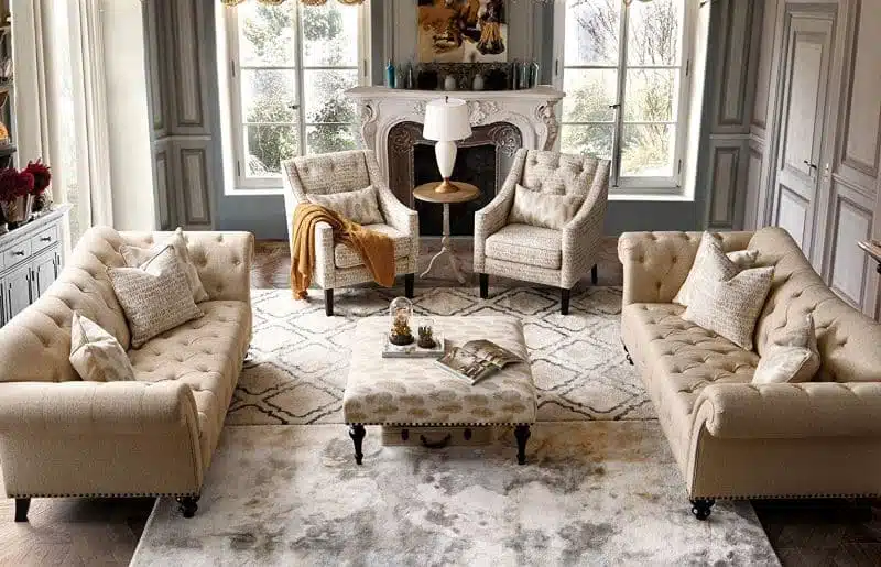 Neutral area rug