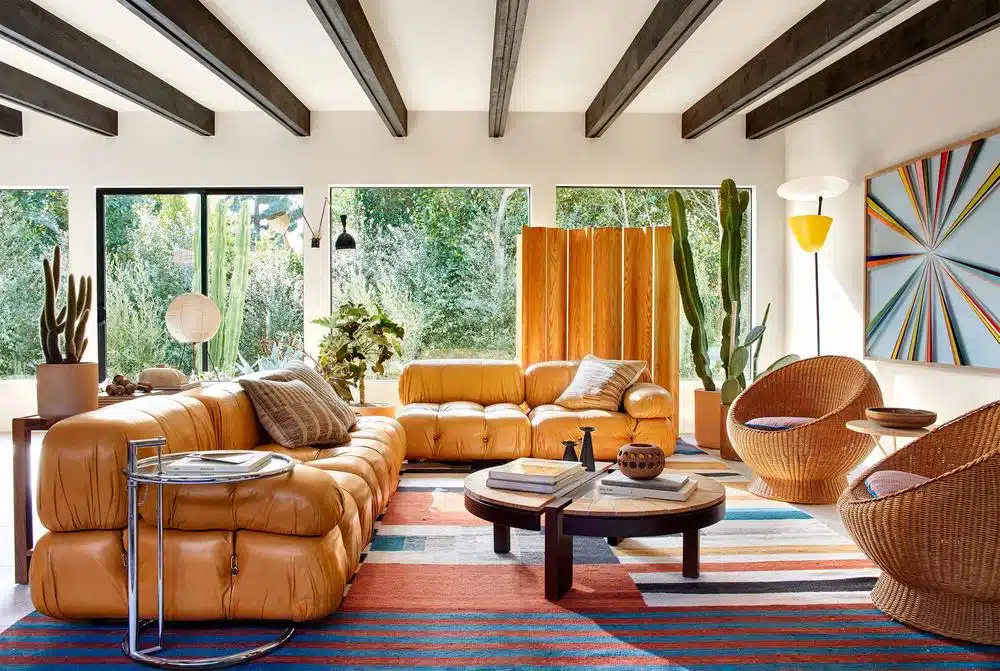 Vintage mid century modern rugs