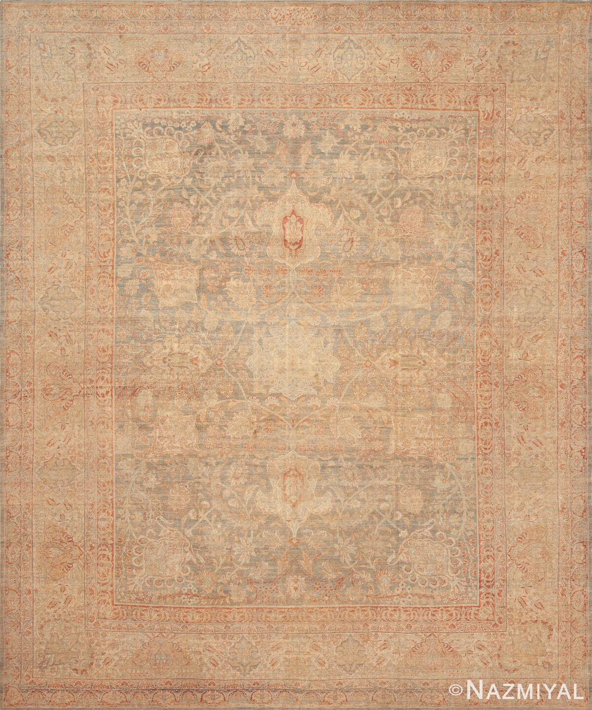 Antique Persian Kerman Rug with Soft Pastel Tones and Refined Allover Design 73761 by Nazmiyal Antique Rugs