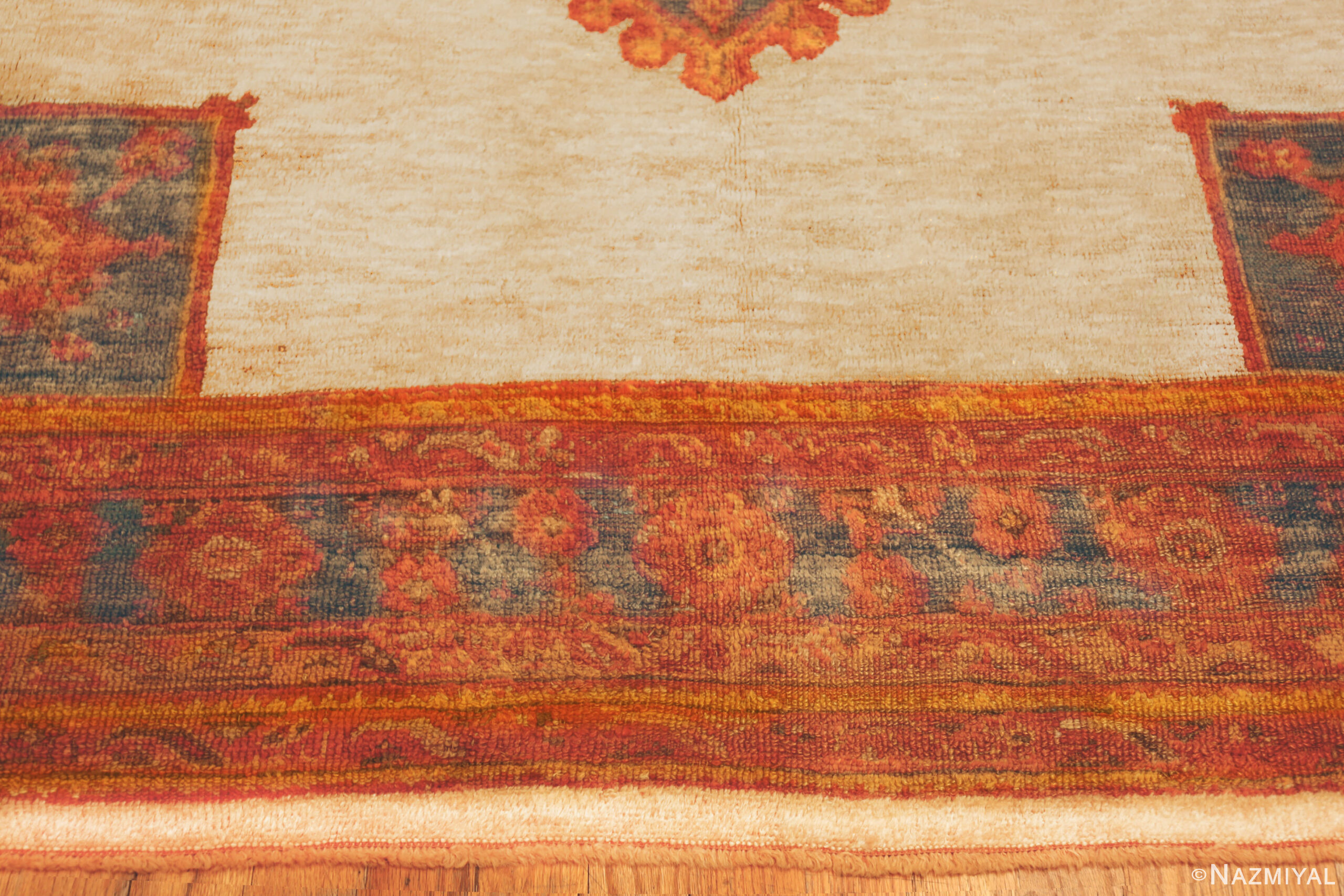 Majestic Antique Turkish Oushak Angora Rug Nazmiyal Rugs
