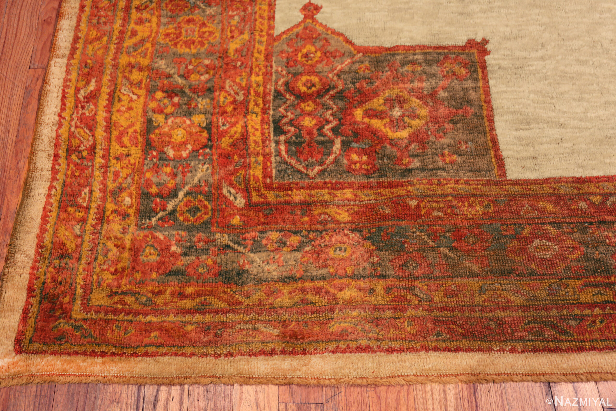 Majestic Antique Turkish Oushak Angora Rug Nazmiyal Rugs