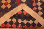 Back of Small Scatter Size Bold Geometric Pattern Antique American Hooked Rug Back of Small Scatter Size Bold Geometric Pattern Antique American Hooked Rug 46525 by Nazmiyal Antique Rugs
