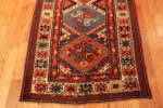 Bottom of Antique Kazak Caucasian Geometric Rug 73181 by Nazmiyal Antique Rugs