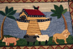 Animal of Antique Hooked Rug Depicting Noah’s Ark and Animals Animal of Antique Hooked Rug Depicting Noah’s Ark and Animals 73618 by Nazmiyal Antique Rugs