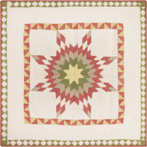 Antique American Star of Bethlehem Quilt Textile 73839 by Nazmiyal Antique Rugs