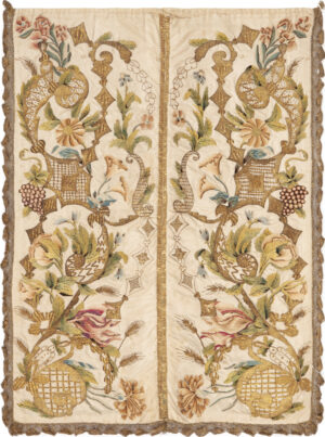 Antique Italian Banner Embroidery 73846 by Nazmiyal Antique Rugs