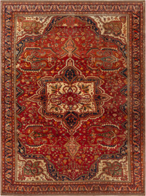 Antique Persian Farahan Sarouk Rug 73780 by Nazmiyal Antique Rugs