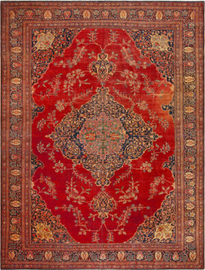 Antique Persian Sarouk Farahan Rug 71905 by Nazmiyal Antique Rugs