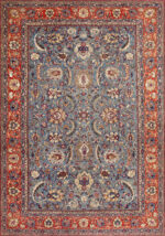 Magnificent Antique Persian Tehran Silk and Wool Rug with Floral Motifs and Subtle Animal Figures 73764 by Nazmiyal Antique Rugs