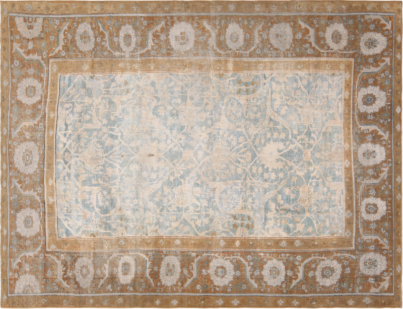 Celestine Blue Rugs | 72129 by Nazmiyal Antique Rugs