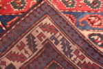 Back of Antique Caucasian Kazak Paisley Design Rug Back of Antique Caucasian Kazak Paisley Design Rug 73171 by Nazmiyal Antique Rugs
