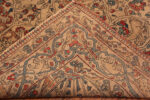 Back of Antique Persian Geometric Kashan Rug Back of Antique Persian Geometric Kashan Rug 73521 by Nazmiyal Antique Rug
