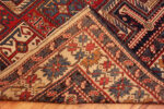 Back of Antique Shirvan Caucasian Rug with Hook Medallions and Geometry Back of Antique Shirvan Caucasian Rug with Hook Medallions and Geometry 73163 by Nazmiyal Antique Rugs