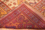 Back of Antique Turkish Oushak Rug 73438 by Nazmiyal Antique Rugs