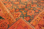 Back of Vibrant Antique Turkish Rug with Bold Palmettes and Striking Decorative Pattern 73765 by Nazmiyal Antique Rugs