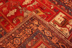 Back of Dated Antique Kuba Caucasian Pictorial Rug Back of Dated Antique Kuba Caucasian Pictorial Rug 73519 by Nazmiyal Antique Rugs