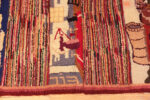 Border of Antique American Hooked Rug Border of Antique American Hooked Rug 73574 by Nazmiyal Antique Rugs