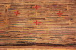 Border of Antique American Hooked Rug 73617 by Nazmiyal Antique Rugs