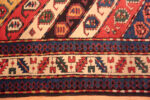 Border of Antique Caucasian Kazak Paisley Design Rug Border of Antique Caucasian Kazak Paisley Design Rug 73171 by Nazmiyal Antique Rugs