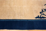 Border of Antique Chinese Ningxia Rug with Minimalist Dragon Medallion 73588 by Nazmiyal Antique Rugs