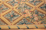 Border of Antique French Aubusson Rug – Floral Garland and Trellis Design Border of Antique French Aubusson Rug – Floral Garland and Trellis Design 73676 by Nazmiyal Antique Rugs