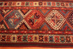 Border of Antique Kazak Caucasian Geometric Rug 73181 by Nazmiyal Antique Rugs