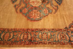 Border of Antique Persian Bakshaish Rug with Bold Geometric Medallion and Rustic Charm Border of Antique Persian Bakshaish Rug with Bold Geometric Medallion and Rustic Charm 73762 by Nazmiyal Antique Rugs