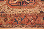 Border of Antique Persian Bakshaish Geometric Tribal Rug 73524 by Nazmiyal Antique Rugs
