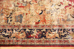 Border of Antique Persian Tabriz Pictorial Rug Depicting Scenes 73616 by Nazmiyal Antique Rugs