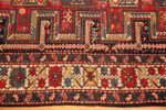 Border of Antique Shirvan Caucasian Rug with Hook Medallions and Geometry Border of Antique Shirvan Caucasian Rug with Hook Medallions and Geometry 73163 by Nazmiyal Antique Rugs