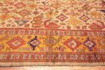 Border of Antique Turkish Oushak Rug 73438 by Nazmiyal Antique Rugs